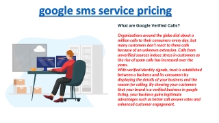 Google Verified | Google Sms Service Pricing | Google Verified Calling - Fonada