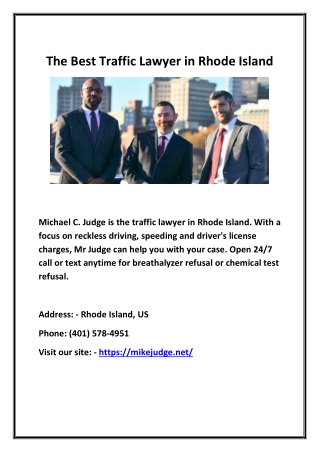 The Best Traffic Lawyer in Rhode Island