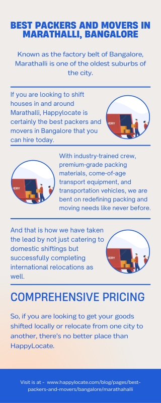 Best packers and Movers in Marathalli, Bangalore