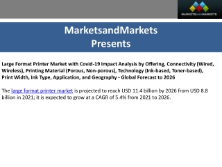 Innovations In The Large format printer market