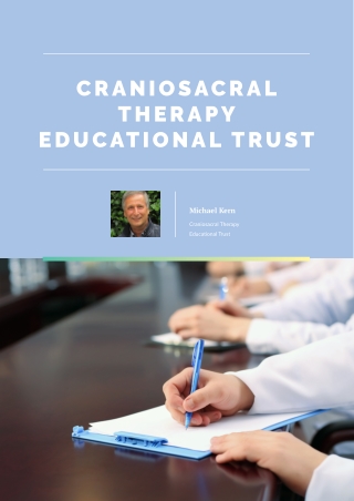 Practitioner Trainings at the Craniosacral Therapy Educational Trust
