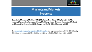 What Is The Future Of The  Coordinate Measuring Machine (CMM) Market