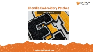 Online Chenille Embroidery Patch Services | Cre8iveSkill