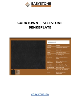 CORKTOWN – SILESTONE BENKEPLATE