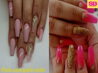 How long does a pink and gold nails take?