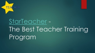 StarTeacher - The best teacher training program