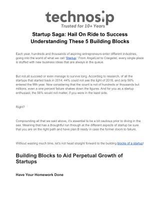 Startup Saga_ Hail On Ride to Success Understanding These 5 Building Blocks (1)