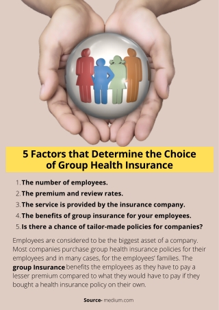 5 Factors that Determine the Choice of Group Health Insurance