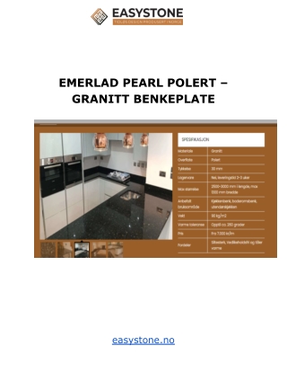 EMERLAD PEARL POLERT – GRANITT BENKEPLATE