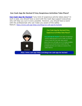 Can Cash App Be Hacked If Any Suspicious Activities Take Place