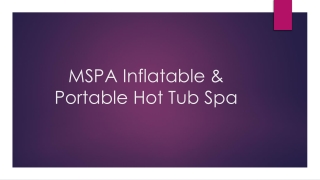 MSpa Inflatable & Portable Hot Tub Spa