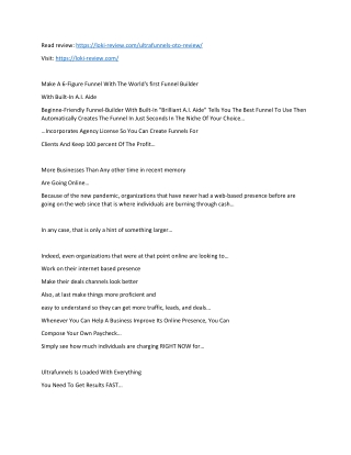 UltraFunnels Review   Bonuses