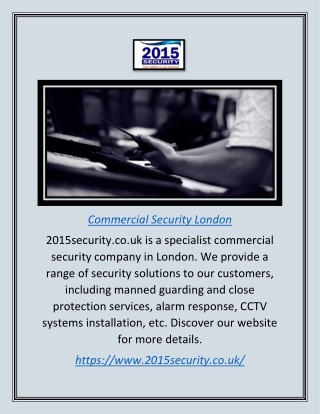 Commercial Security London | 2015security.co.uk