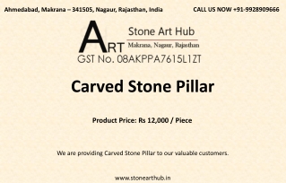 Carved Stone Pillar - Stone Art Hub