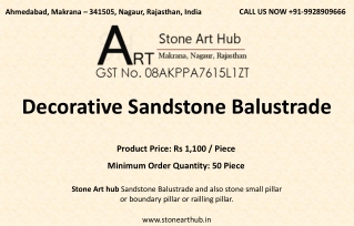 Decorative Sandstone Balustrade - Stone Art Hub