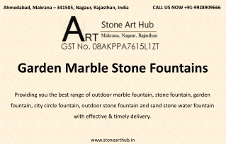 Garden Marble Stone Fountains - Stone Art Hub