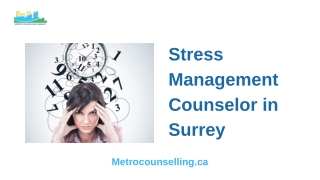 Stress Management Counselor in Surrey