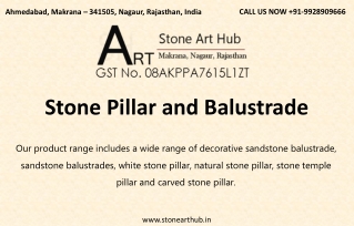 Stone Pillar and Balustrade - Stone Art Hub