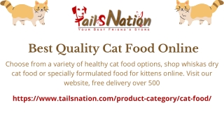Best Quality Cat Food Online