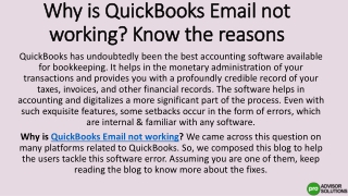 QuickBooks Email not working ppt