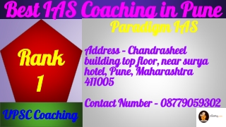 Best IAS Coaching in Pune