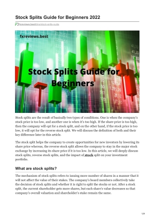 fxreviews.best-Stock Splits Guide for Beginners 2022