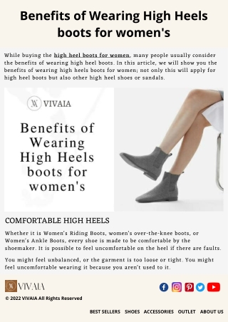 Benefits of Wearing High Heels boots for women's