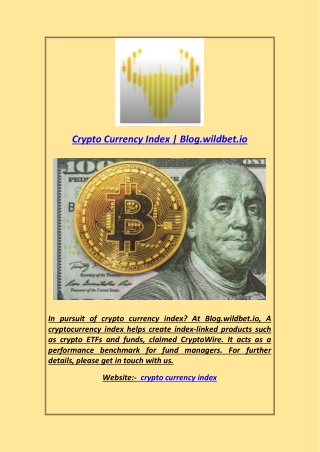Crypto Currency Index Blog.wildbet.io