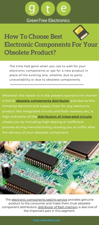 How To Choose Best Electronic Components For Your Obsolete Product?