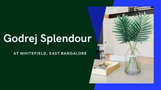 Godrej Splendour At Whitefield East Bangalore - Download PDF