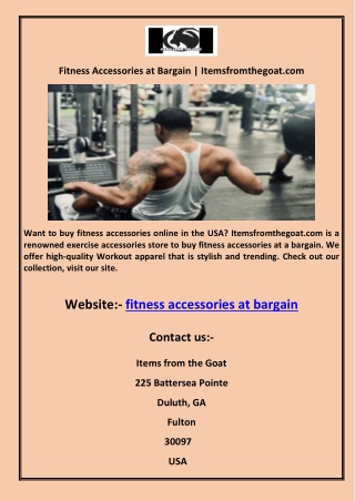 Fitness Accessories at Bargain | Itemsfromthegoat.com
