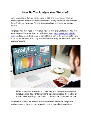 How Do You Analyze Your Website