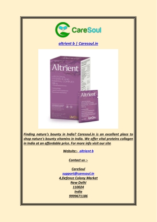 altrient b Caresoul.in