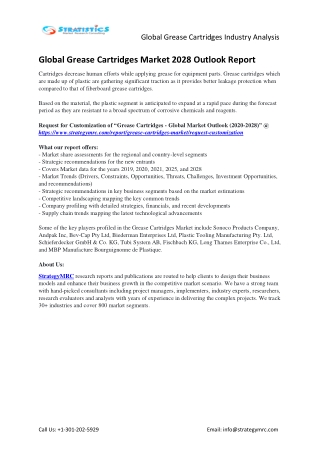 Global Grease Cartridges Industry Report Key Players Analysis