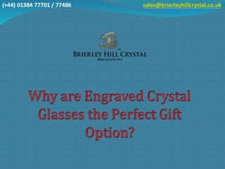 Why are Engraved Crystal Glasses the Perfect Gift Option?