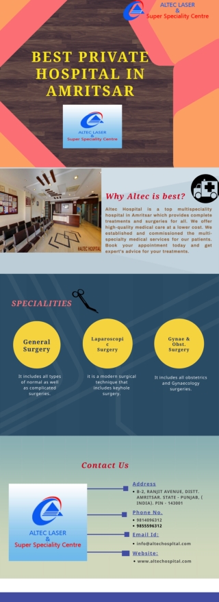 Best Private hospital in Amritsar-Altec Hospital