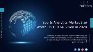 Sports Analytics Market Share, Application, Future Demand, Size, Forecast 2028
