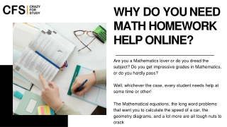 Math Homework Help Online