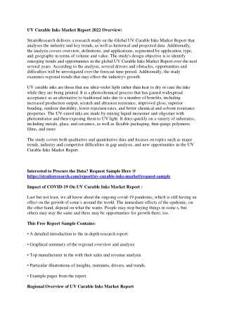 Progressive Demand in UV Curable Inks Market Report Projection By Technology, Ty