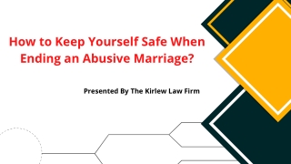 How to Keep Yourself Safe When Ending an Abusive Marriage