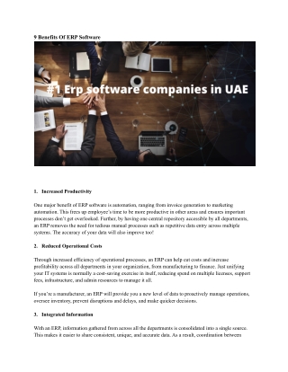 #1 Erp software companies in UAE