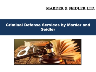 Criminal Defense Lawyer services by Mader and Seidler