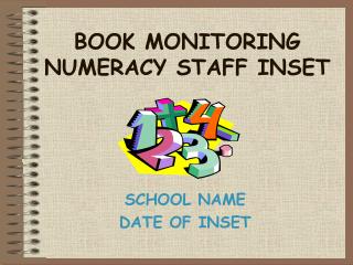 BOOK MONITORING NUMERACY STAFF INSET