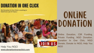 NGO Donation || Donation In One Click || NGO Donate || Donate to NGO || Help You