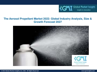 The Aerosol Propellant Market 2022: Global Industry Analysis, Size & Growth 2027