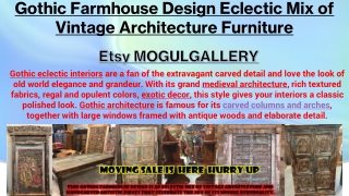 Gothic Farmhouse Design Eclectic Mix of Vintage Architecture Furniture