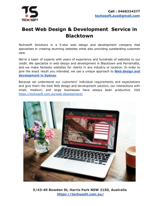 Best Web Design & Development  Service in Blacktown