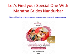 Find Maratha Brides In Nandurbar at 96 Kuli Maratha Marriage