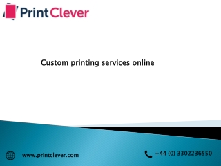 Custom printing services online