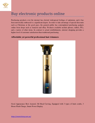 Buy electronic products online